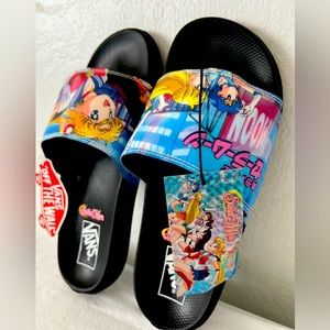 VANS  X Sailor Moon Pretty Guardians La Costa Slide-On Sandals Women Ladies US 9